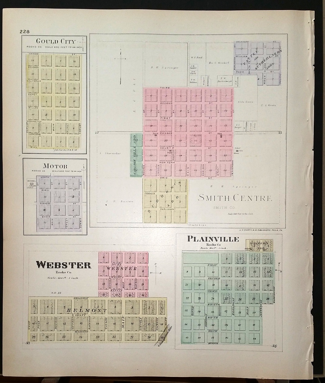 [Map] Smith County, Kansas [backed with] Smith Centre (of Smith Co ...